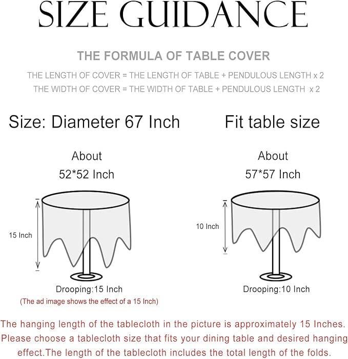 patdrea Designer Beige Round Tablecloth,Vintage Linen Yellow Floral Pattern Table Cloth,Decoration Table Cover for Kitchen Dining Christmas,Tea Party,Thanksgiving,Diameter 67"-Istana a