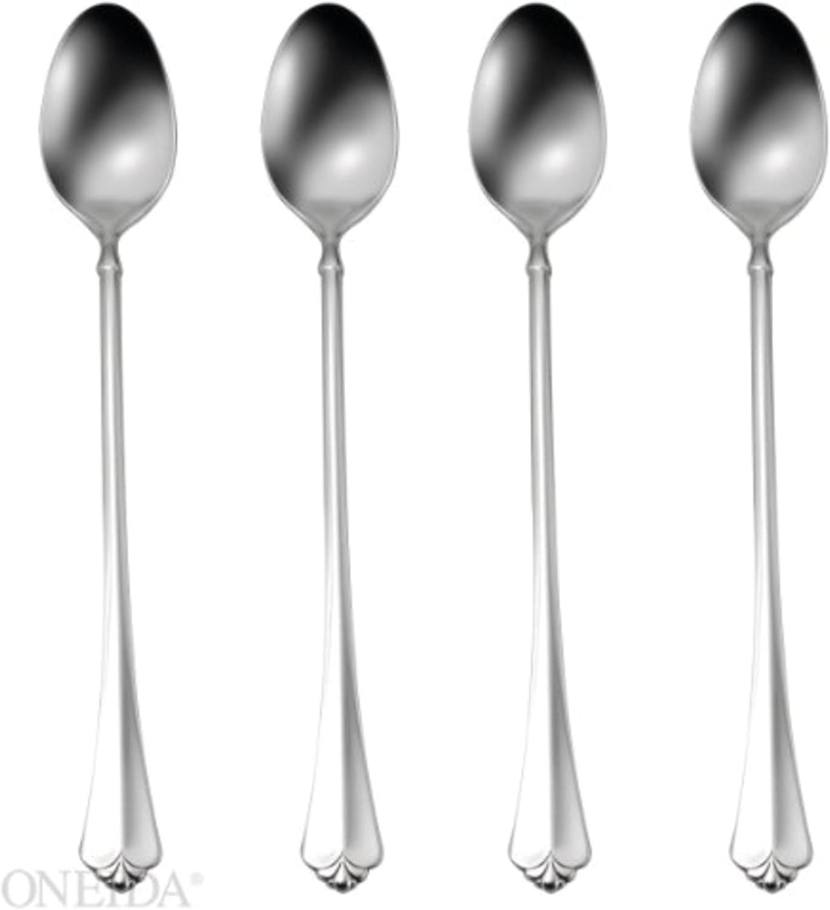 Oneida Juilliard Fine Flatware Tall Drink Spoons, 0.30 LB, Metallic