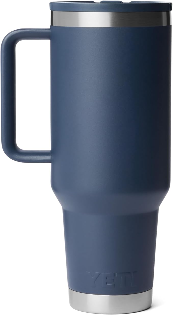 YETI Rambler 40 oz Travel Mug with Flip Straw Lid – Stainless Steel, Vacuum Insulated, Leakproof, Cup Holder Friendly