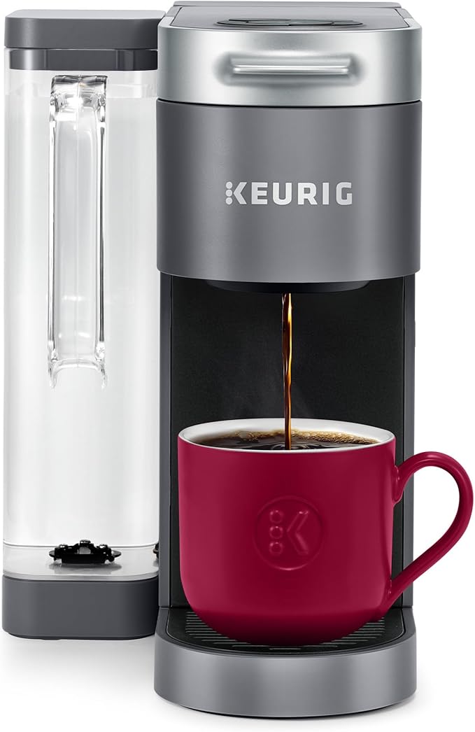Keurig K-Supreme Single Serve K-Cup Pod Coffee Maker, MultiStream Technology, 4 Brew Sizes, 66oz Dual-Position Removable Reservoir, Gray