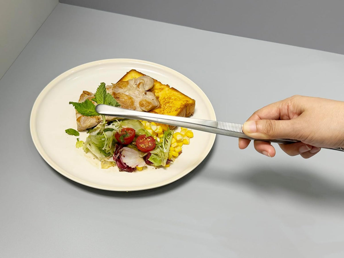 JETKONG 2 Pieces Long Food Tweezers Kitchen Tweezer Tong Chopsticks Tongs Stainless Steel Kitchen Cooking Forceps