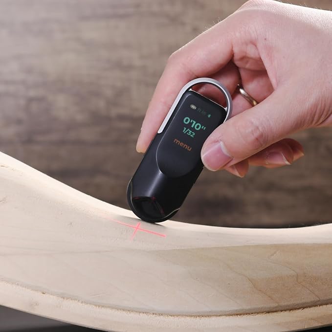 HOZO NeoRulerGO Digital Tape Measure with Laser, Smart Rechargeable Measuring Tool for Flat, Curved, Odd Shapes | Bluetooth App | Pocket Size | Cool Gadgets for Dad, Men, Husband