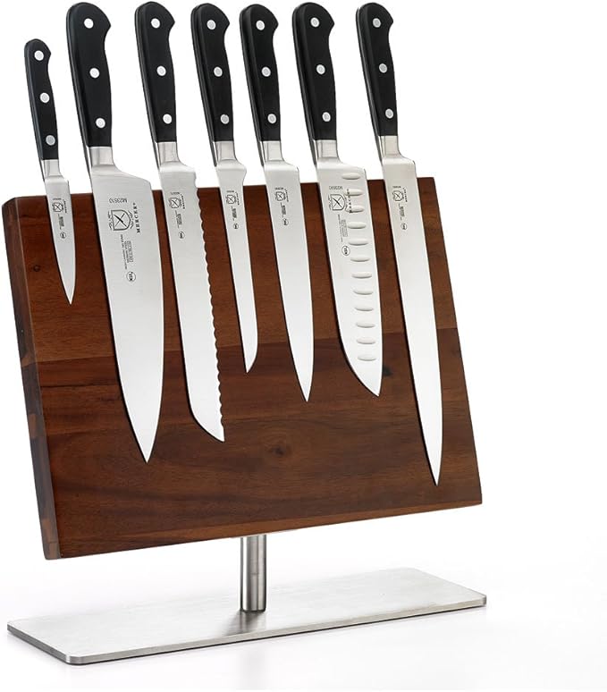 Mercer Culinary 8-Piece Renaissance Board 7 Magnetic Knife Set, 14 1/8 x 10 1/4, Stainless Steel