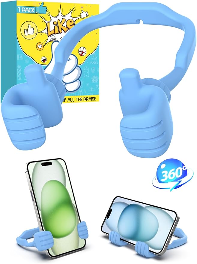 Stocking Stuffers for Teen Boys Girls Kids Christmas: Thumbs Up Lazy Phone Stand Holder Gift for Men Women Adults Funny Gadgets Teenage Dad Father Mom Husband Wife Who Have Everything Cute Things
