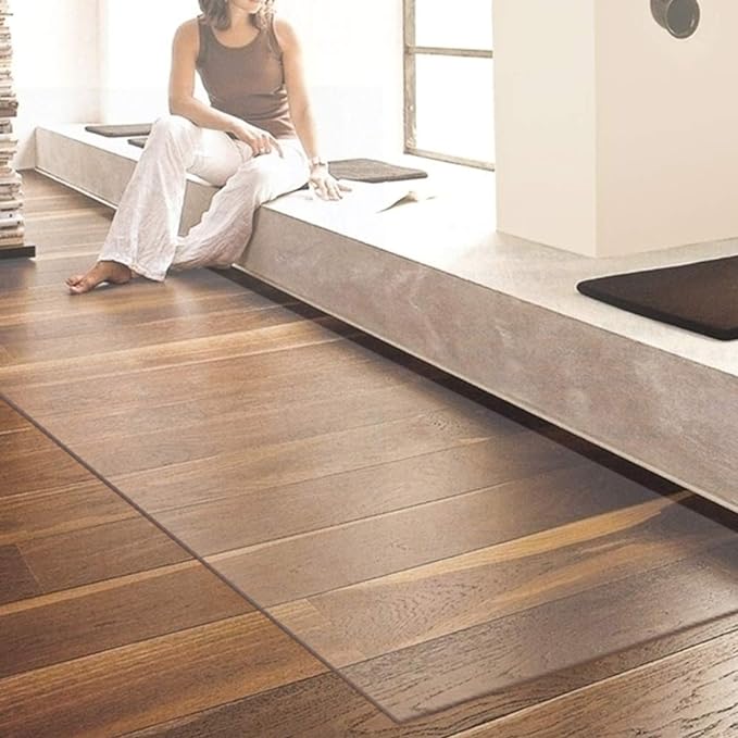 NECAUX Custom 14 x 51 Inch Frosted Desk Cover Protector, 1.5mm Thick Plastic Desk Pad, Desk Protector, Desk Mats on top of Desks, Vinyl Frosted Table Cover Protector for Computer Desk, Writing Desk