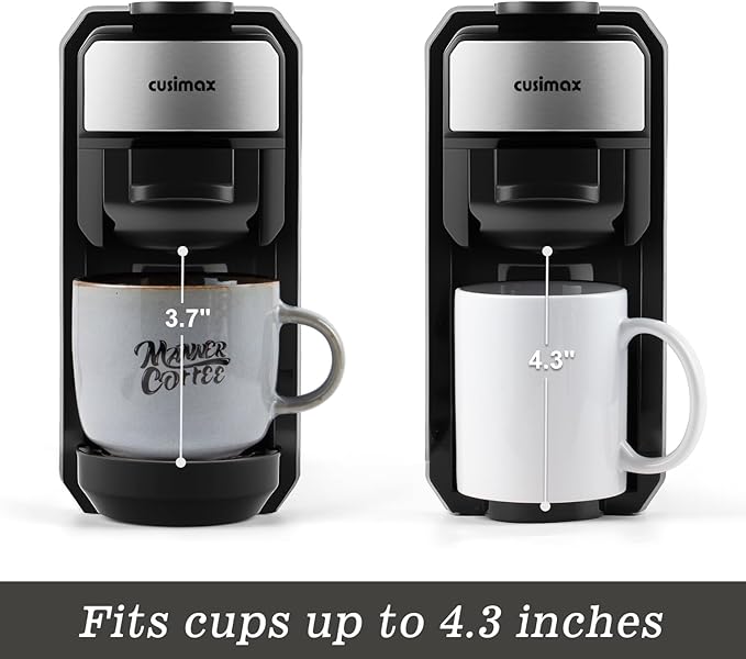 CUSIMAX Espresso Machine Single Serve Coffee Machine Compatible with Nespresso Pods, Adjustable Brewing Size, 19Bar Coffee Maker, Stainless Steel Espresso Maker with 20oz Remevable Water Tank