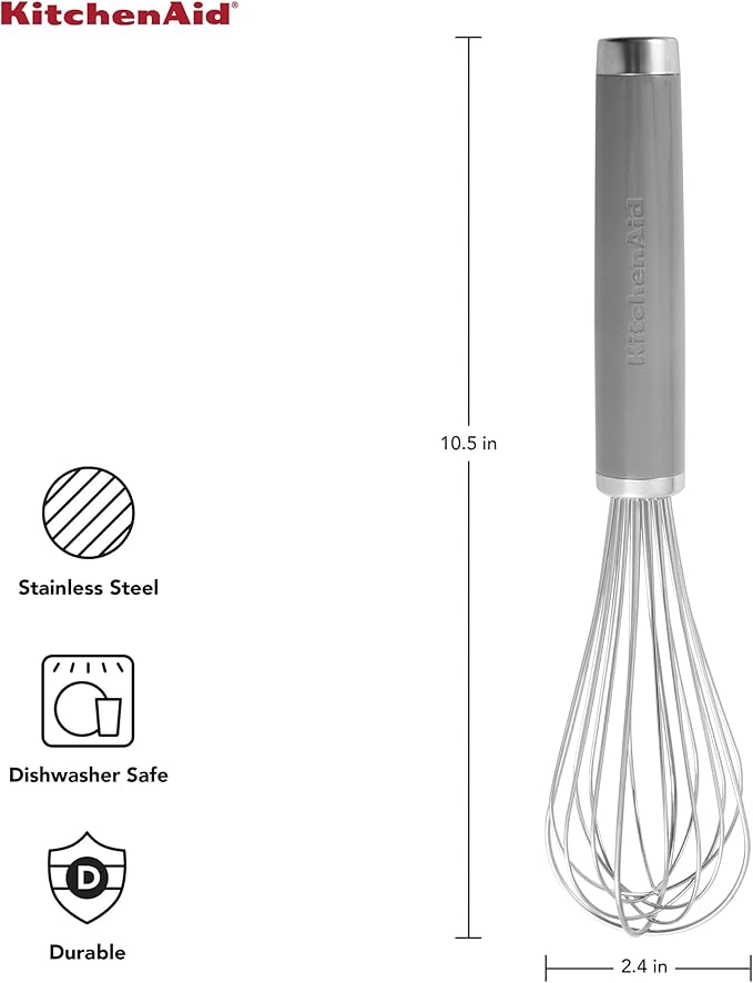 KitchenAid Classic Utility Whisk, 10.5-Inch, Gray