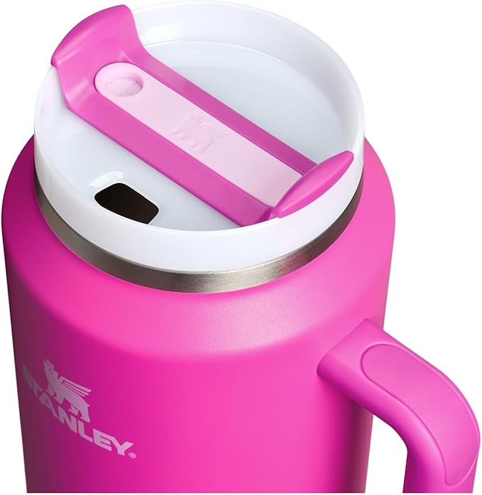 STANLEY Quencher H2.0 Tumbler with Handle and Straw 64 oz | Flowstate 3-Position Lid | Large Capacity for Travel & Sports | Insulated Stainless Steel Cup | BPA-Free | Violet Blossom