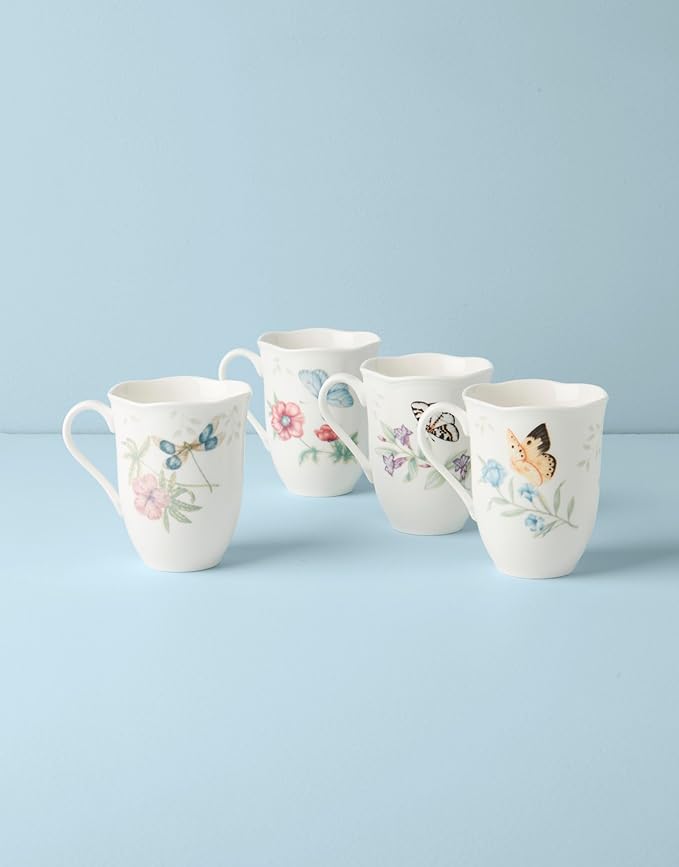 Lenox Butterfly Meadow 4-Piece Mug Set, 2.44, Multi