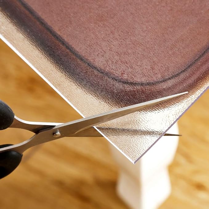 NECAUX Custom 12 x 24 Inch Clear Desk Cover Protector, 1.5mm Thick Plastic Desk Pad Mat, Table Cover Tablecloth Protector for Office Computer Writing Desk, Side Table, End Table, Night Stand, Dresser