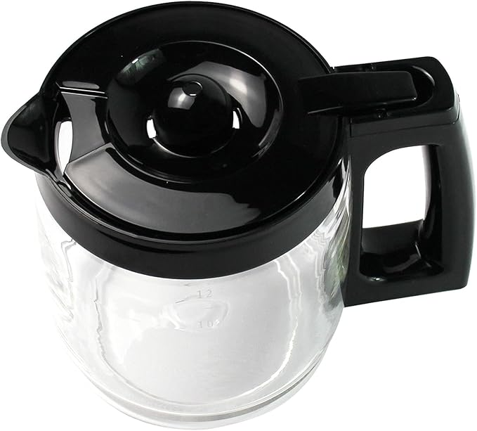 12-Cup Replacement Coffee Carafe Pot only Compatible with Hamilton Coffee Maker, Machine, Brewer Models 49980A, 49980Z, 49983, 49618, 46300, 46310, 49976, 49966, 49350 | Black