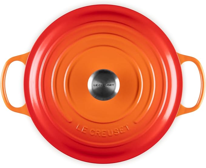 Le Creuset Enameled Cast Iron Signature Round Dutch Oven, 7.25 qt., Flame