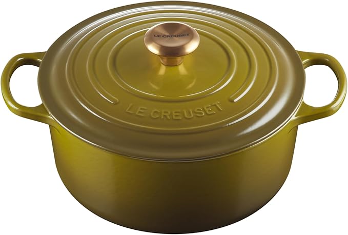Le Creuset Enameled Cast Iron Signature Round Dutch Oven, 5.5 qt., Olive