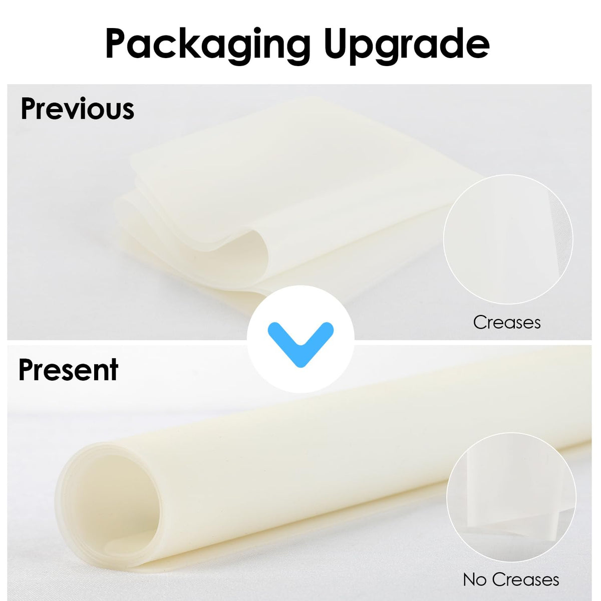2 Pack Oversize Silicone Table Mats, Silicone Placemat Set of 2 for Baking Craft Pastry Non-Stick, Heat Resistant Waterproof Nonskid Countertop Protector Mat (Translucent, 23.6''x15.75'')