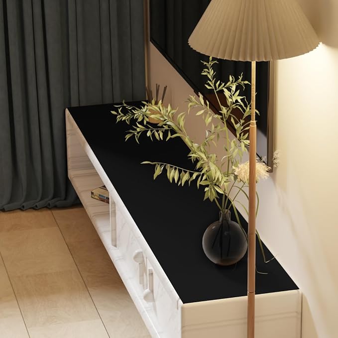 Dresser Top Protectors - 17x96 Inch Waterproof Easy to Clean Can Conceal Flaws Protector The Table Top from Scratches Used for Coffee Table Dresser(Black+Black 17x96)