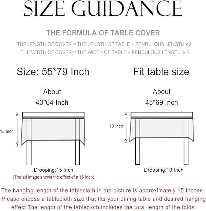 patdrea Designer French Linen Tablecloth Rectangle for Tables,Italian Floral Tablecloth,Provencal Country Tablecloths,FlowerBlue Pattern Table Cover for Kitchen Dining,Christmas,55"x79"