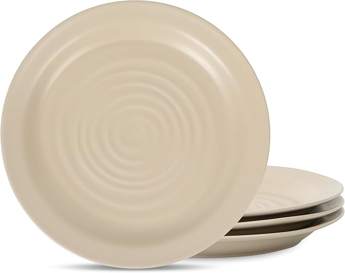 Stone Lain Orbit 4-Piece Dinner Plate Set Stoneware, Beige