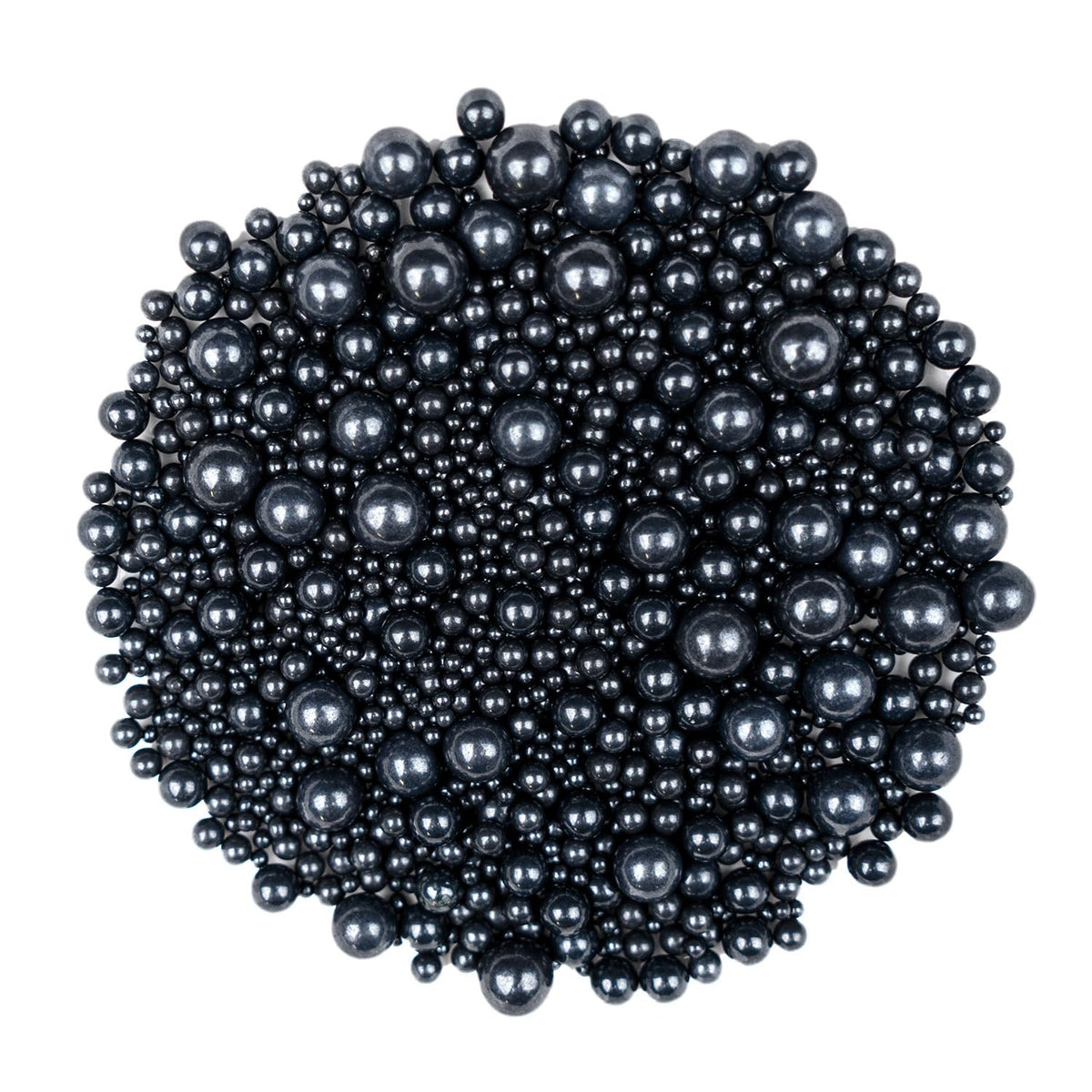 Dazzjoy Edible Black Sugar Sprinkles, Pearl Candy Sprinkles for Cake Decorating, Food Grade, Cupcake Toppers and Black Cake Decorations, Wedding Party Valentines Easter Supplies(130g/4.58oz)