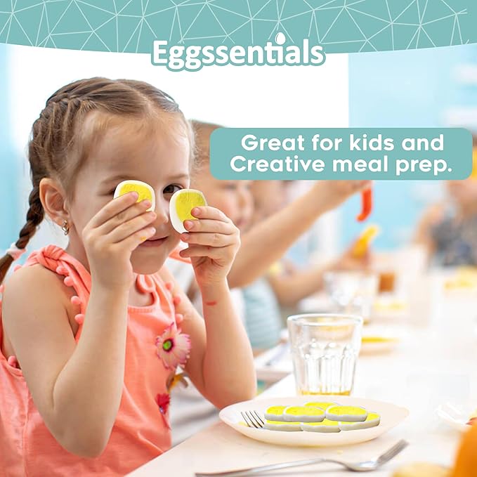 Eggssentials Pack of 3 Egg Shaper - Egg Cuber Square Egg Mold - Hard Boiled Eggs Maker for Square Boiled Eggs Egg Dicer for Eggs - Boiled Egg Mold Egg Press.