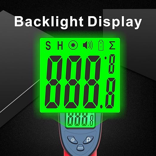 Digital Infrared Thermometer Gun -58℉ to 1022℉ (-50℃ to 550℃), Adjustable Emissivity, Laser Temperature Gun for Cooking, BBQ, Oven, Engine, and Industrial Use (Not for Human Body)