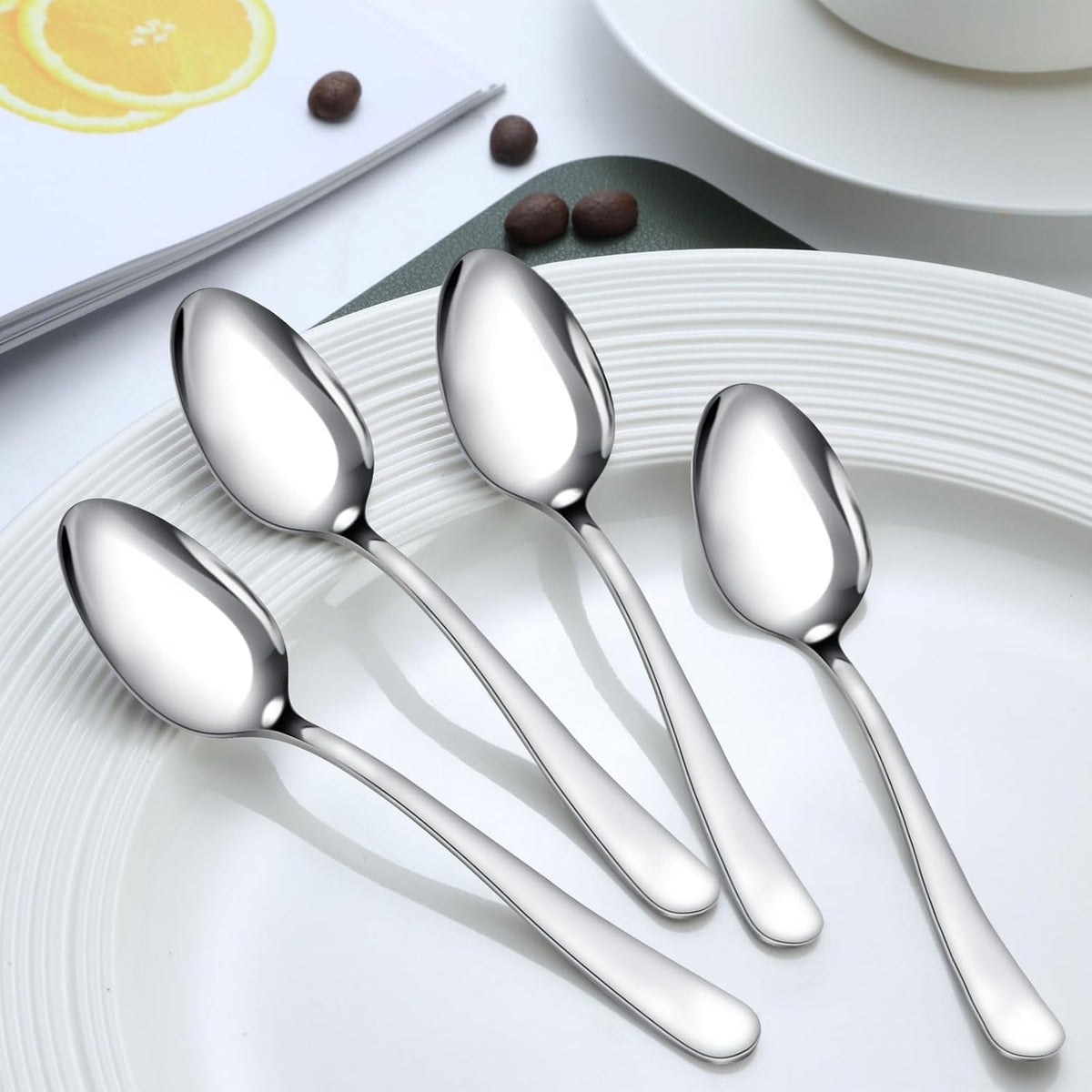 Coffee Spoons, 24-Piece Espresso Spoons, 4.7-Inch Small Spoon for Coffee, Tea, Desserts & Appetizers, Dishwasher Safe