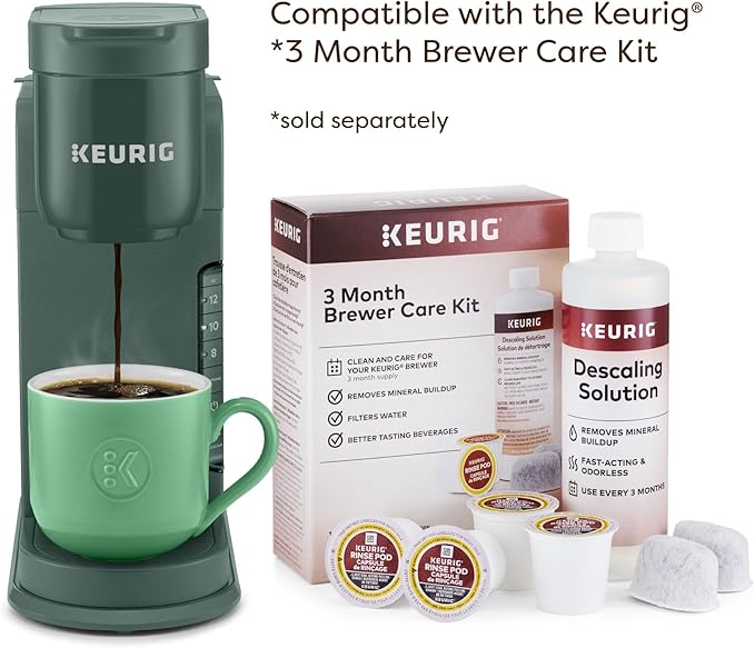 Keurig K-Express Single Serve K-Cup Pod Coffee Maker, 3 Brew Sizes, Strong Button Feature, 42oz Removable Reservoir, Evergreen