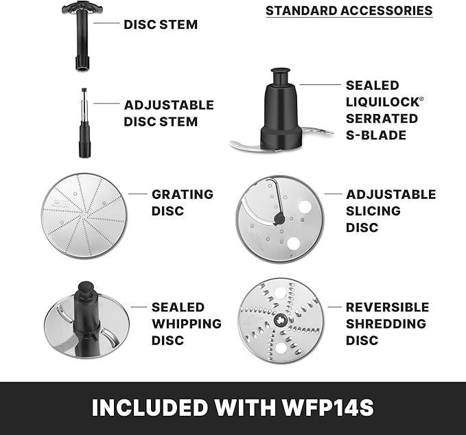 Waring Commercial WFP14S Food Processor, 3-1/2-Quart, Clear 120V, 5-15 Phase Plug