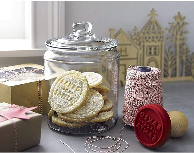 Le’raze 3pc Canister Sets for Kitchen Counter + Labels & Marker - Glass Cookie Jars with Airtight Lids - Food Storage Containers with Lids Airtight for Pantry - Flour, Sugar, Coffee, Christmas gift.