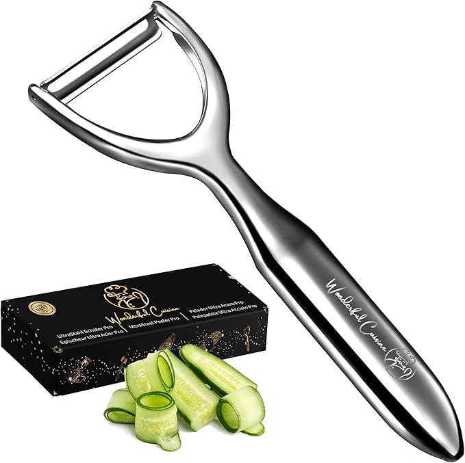Premium Stainless Steel Y-Peeler – Heavy Duty Vegetable & Fruit Peeler for Potatoes, Carrots, Apples – Ergonomic Handle, Dishwasher Safe