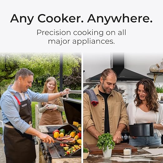MEATER Plus Bundle: Smart Digital Wireless Meat Thermometer with Microfiber Kitchen Towel & Bar Blade Opener | Grilling, Smoking, Roasting, Baking, & BBQ | Limited Edition Brown Sugar Color