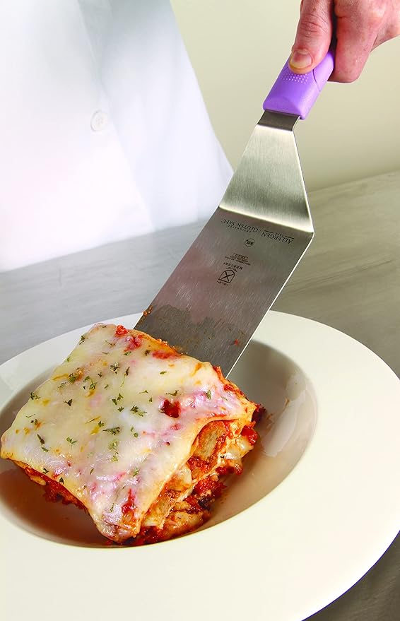 Mercer Culinary Millennia Turner/Spatula, 8 Inch x 3 Inch Blade, Purple Handle