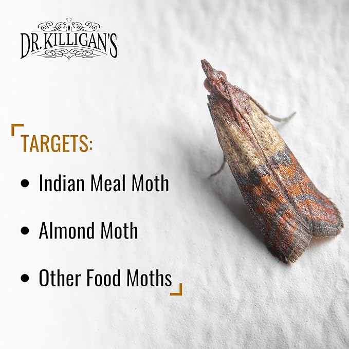 Dr. Killigan's Premium Double Potent Pantry Moth Traps with Pheromones Prime, Indian Meal Moth Traps for House, How to Get Rid of Moths in House (6 Count, Blue)
