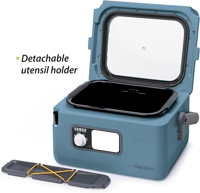 Presto 06017 8-Quart Nomad Traveling Slow Cooker, Blue