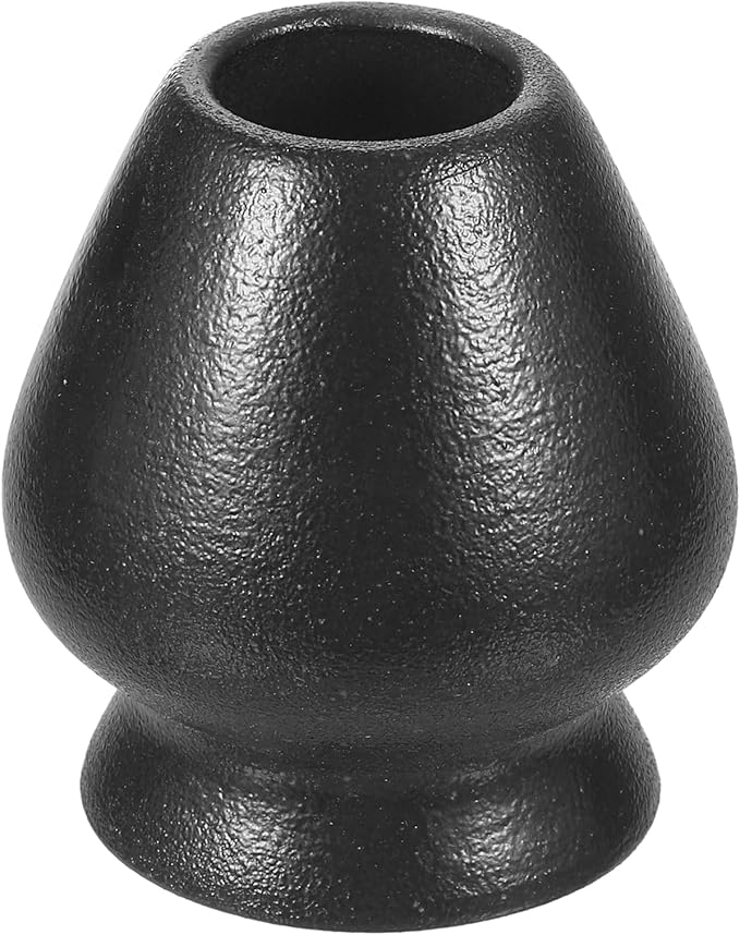 HARFINGTON Ceramic Chasen Stand 67mm Matcha Whisk Holder Teas Set Whisks Stand Traditional Matcha Tea Chasen Holder Tea Set Accessories for Tea Tasting, Black