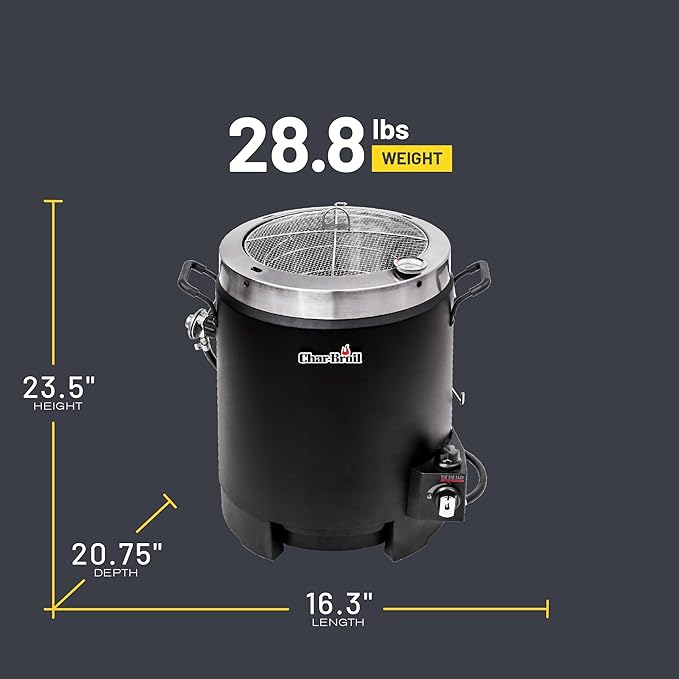 Charbroil® The Big Easy® TRU-Infrared™ Cooking Technology Propane Gas Stainless Steel Oil-Less Turkey Fryer, Black - 17102065
