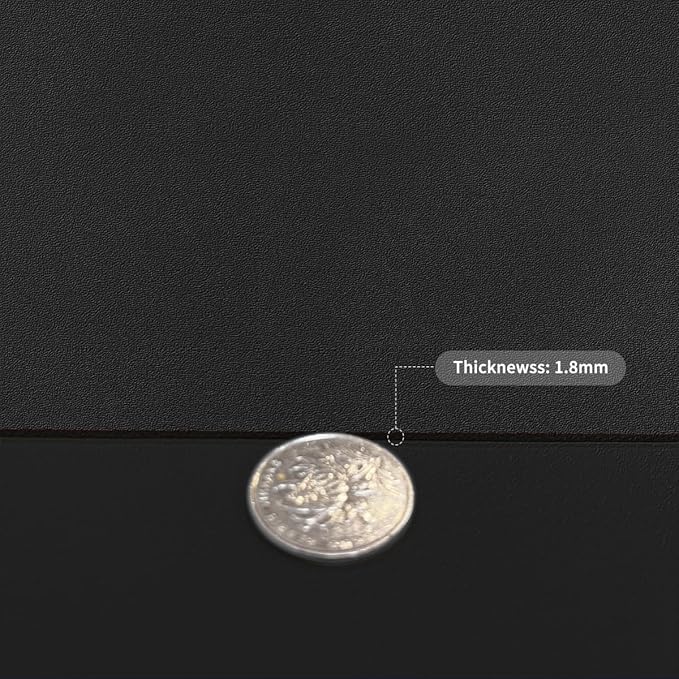 Leather Table Mat - 40x62 Inch Waterproof Easy to Clean Can Conceal Flaws Protector The Table Top from Scratches Used for Dining (Black+Black 40x62)