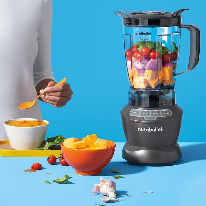 nutribullet Countertop Blender for Shakes, Smoothies, Food Prep, and Frozen Blending, 64 Ounces, 1200 Watt, Dark Gray NBF50400