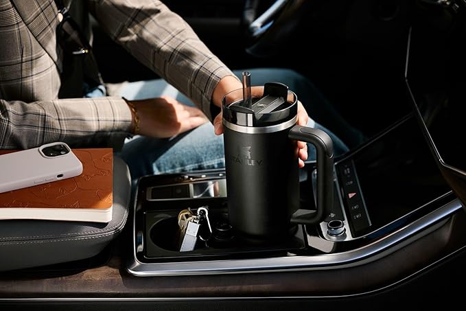 STANLEY Quencher H2.0 Tumbler with Handle and Straw 30 oz | Flowstate 3-Position Lid | Cup Holder Compatible for Travel | Insulated Stainless Steel Cup | BPA-Free | Dew Drop