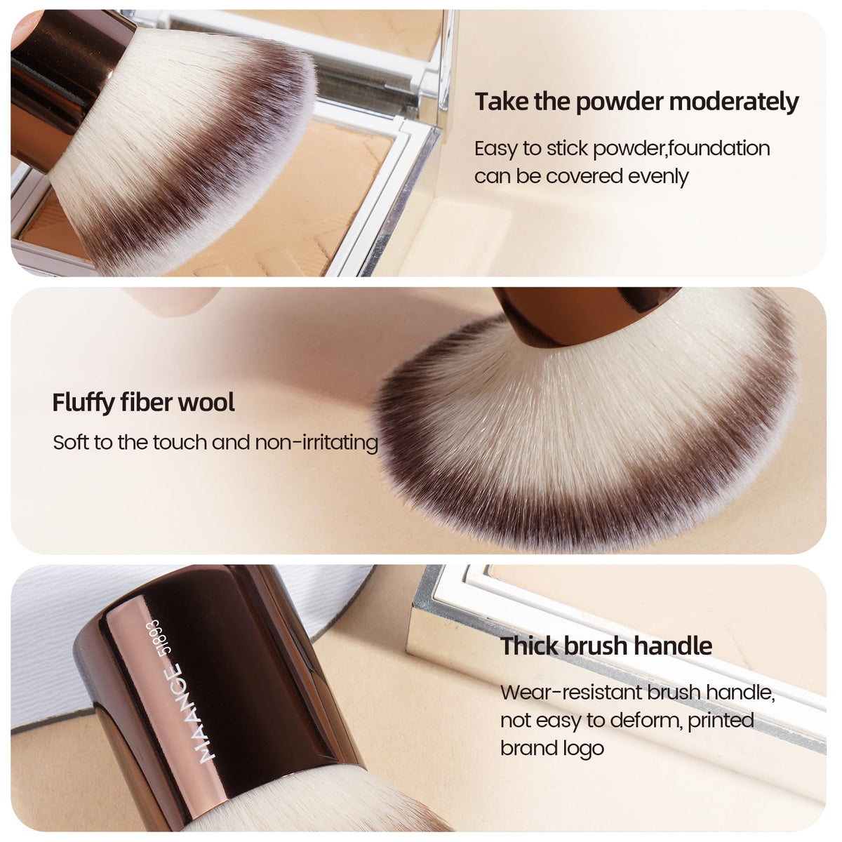 MAANGE 20 Pcs Makeup Brushes with Gift Box, Double-End Multi-functional Makeup Brushes for Blending Liquid Powder Concealer Cream Blush Buffe,CoffeeBrown