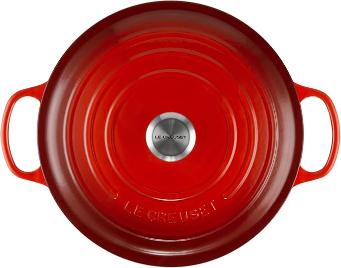 Le Creuset Enameled Cast Iron Signature Round Dutch Oven, 9 qt., Cerise