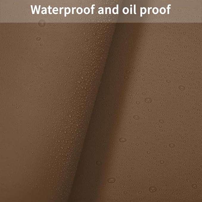 Leather Dresser Cover,1.8mm Thick,14x40 Inch,Dresser Protector Top,Dresser Top Protector,Dresser Cover Top,Dresser Top Cover,Dresser Cover Top for Bedroom.(Mud Color+Champagne Gold,14x40)
