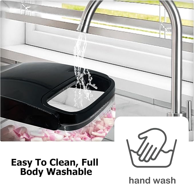 Vegetable Chopper, Food Choppers, Onion Chopper, Veggie Choppers, Onion Dicer, Potato Dicer Cuber with Container, Onion Dicer & Vegetable Dicer (Black)