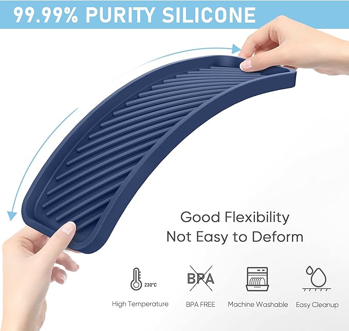 EG-SIPRO Silicone Sink Organizer Tray, 2-Pack, SASA Color, Unisex