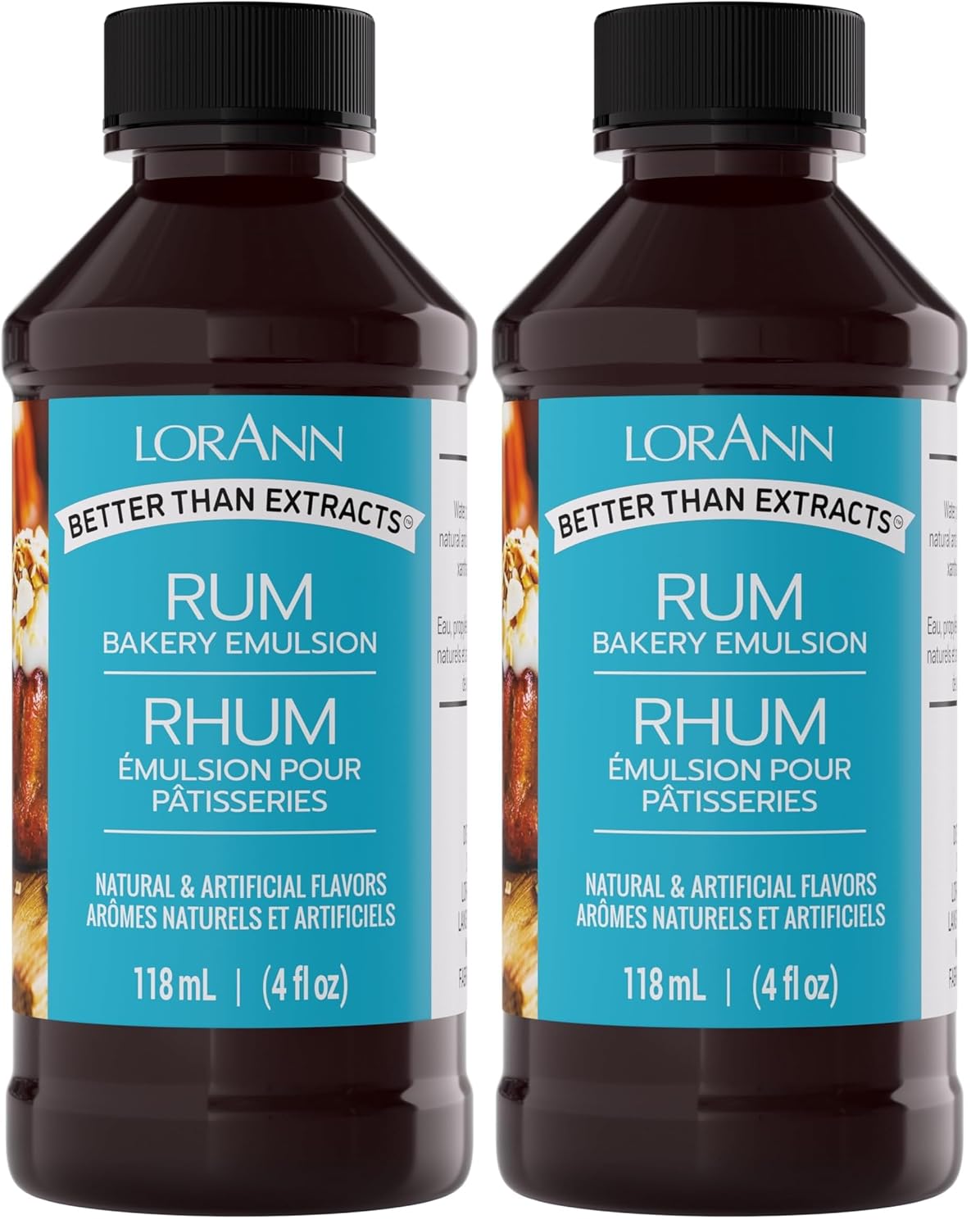 LorAnn Rum Bakery Emulsion, 4 ounce bottle (Pack of 2)