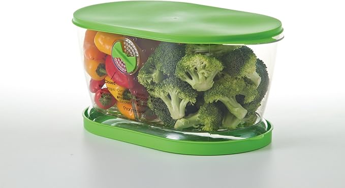 Prep Solutions by Progressive Lettuce Keeper Produce Storage Container, 4.7 Quarts, Green (LKS-06) (Pack of 3)
