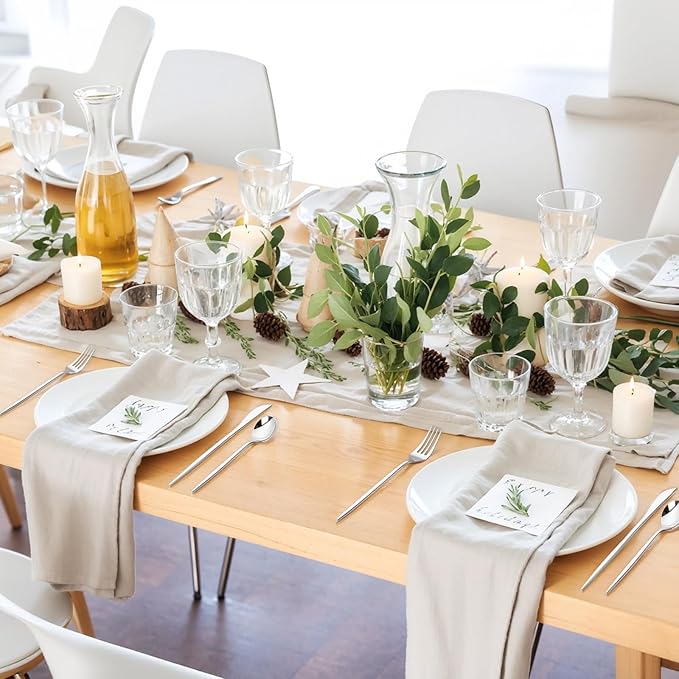 PULOTE 300PCS Silver Plastic Silverware Disposable - Heavy Duty Silver Plastic Cutlery - Disposable Utensils Set Include 100 Knives, 100 Forks and 100 Spoons for Party & Wedding