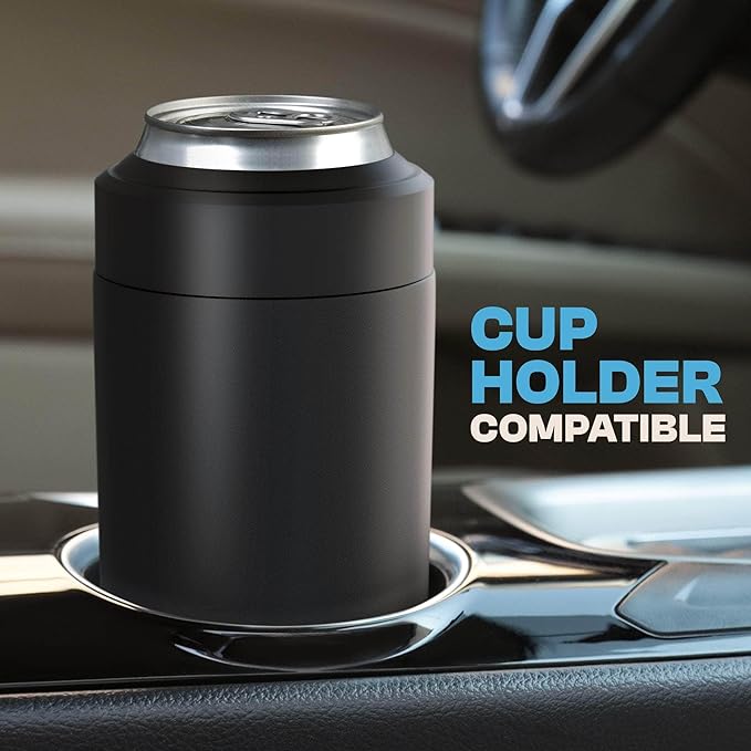 Frost Buddy Universal Can Cooler - Fits all - Stainless Steel Can Cooler for 12 oz & 16 oz Regular or Slim Cans & Bottles - Stainless Steel