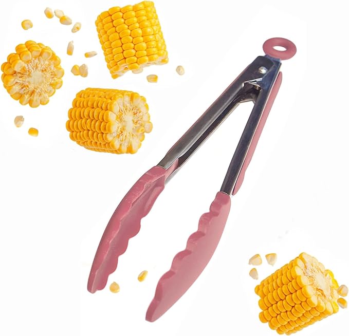 Starpack 'Get a Grip' Silicone Kitchen Tongs for Cooking 9 Inch - BBQ Silicone Tongs for Grill Heat Resistant to 600°F - Stainless Steel Utensils with Non Stick Rubber Tips for Serving Food