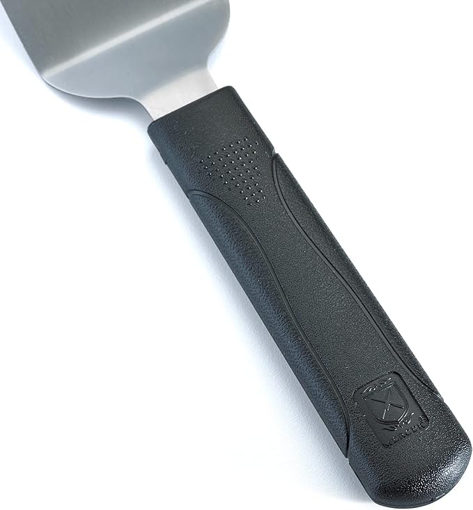 Mercer Culinary Millennia Mini Turner/Spatula, 2.5 Inch x 2.5 Inch Blade, Black Handle