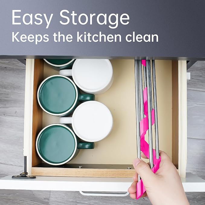 Tomorotec Triangle Roll-Up Dish Drying Rack for Sink Corner - Small, Foldable, Stainless Steel, Multipurpose Kitchen Drainer Caddy, Trivet, Rustproof Organizer, Storage Shelf (Rose)